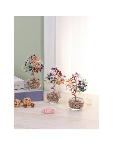 Árbol de Chakra de Cristales PESOENTH 14 cm Decoración Feng Shui