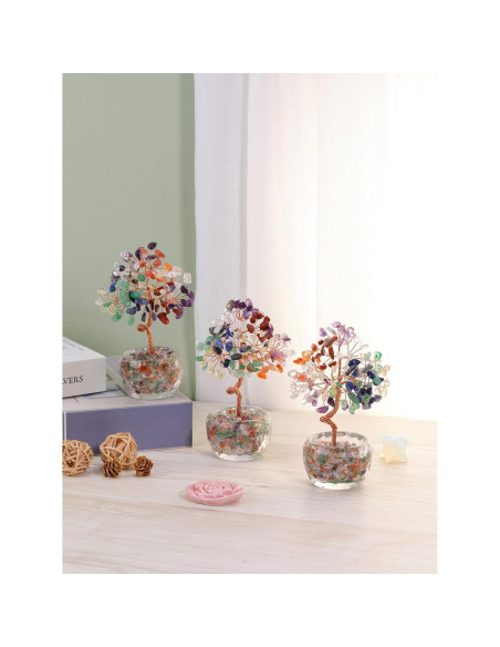 Árbol de Chakra de Cristales PESOENTH 14 cm Decoración Feng Shui