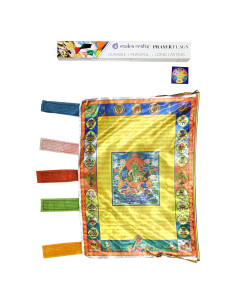 Banderas de Oración Tibetanas Mandala Crafts Tara Verde 94x71cm