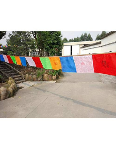 Banderas de Oración Tibetanas KRISMYA - Paquete de 100 - 25.4x22.9cm