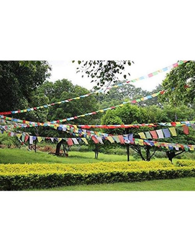 Banderas de Oración Tibetanas KRISMYA - Paquete de 100 - 25.4x22.9cm
