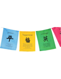 Banderas de Oración Tibetanas Mandala Crafts 1.28m 6 Piezas 2