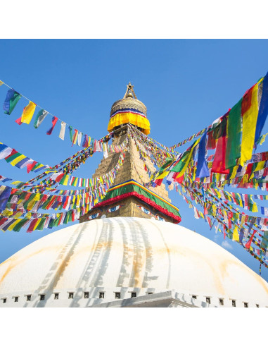 Banderas de Oración Tibetanas Mandala Crafts 1.28m 6 Piezas