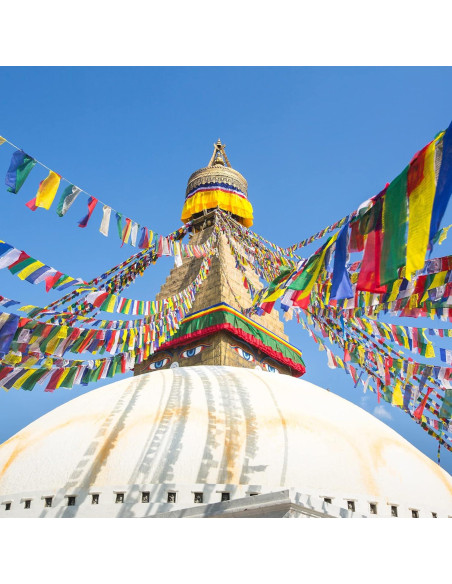 Banderas de Oración Tibetanas Mandala Crafts 1.28m 6 Piezas