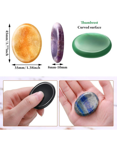 12 Piezas Piedras de Preocupación BBTO para Ansiedad Cristal