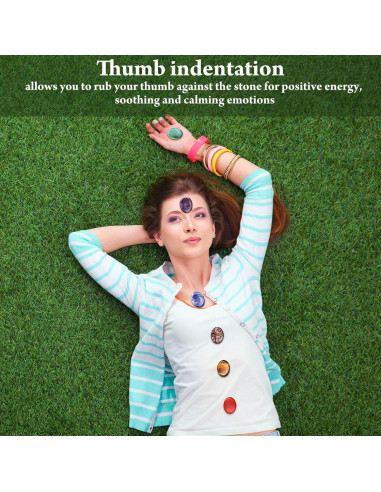 12 Piezas Piedras de Preocupación BBTO para Ansiedad Cristal
