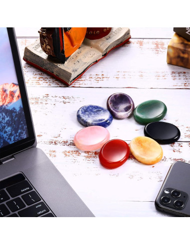 12 Piezas Piedras de Preocupación BBTO para Ansiedad Cristal