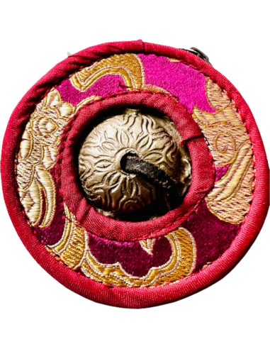 Campana Tingsha Budista QT Hecha a Mano 8.89cm Marrón