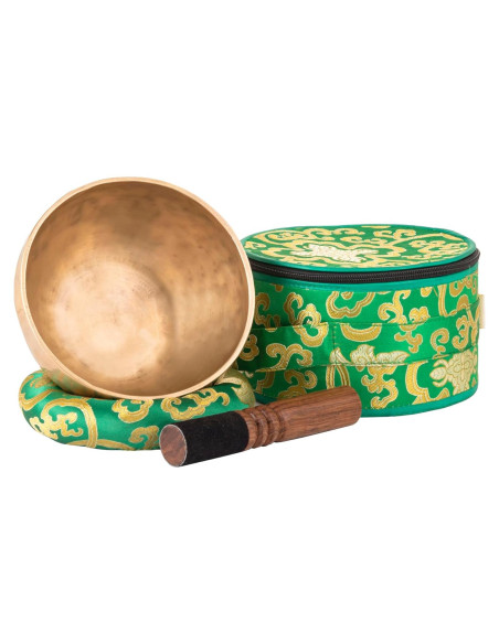 Tazón Cantante Tibetano 15.24 cm Hecho a Mano con Martillo y Cojín