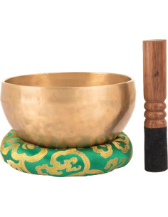 Tazón Cantante Tibetano 15.24 cm Hecho a Mano con Martillo y Cojín 2