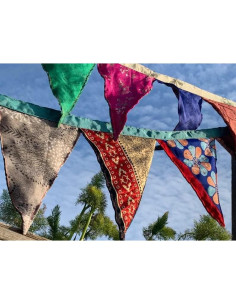 Banderín Decorativo Hecho a Mano Klavate de Seda India 300 cm 2