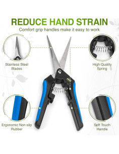 Cortadora de flores y hojas YIELDCROPPER 2Pack acero inoxidable 2