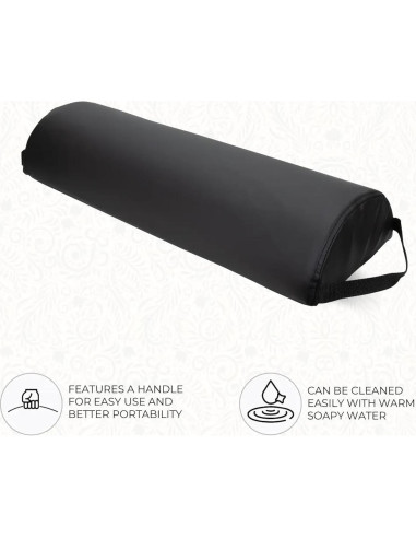 Almohada de Masaje Jumbo ForPro Negra 66x23 cm Resistente al Aceite