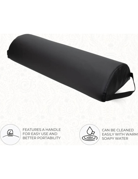 Almohada de Masaje Jumbo ForPro Negra 66x23 cm Resistente al Aceite