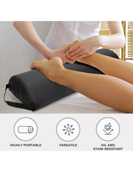 Almohada de Masaje Jumbo ForPro Negra 66x23 cm Resistente al Aceite