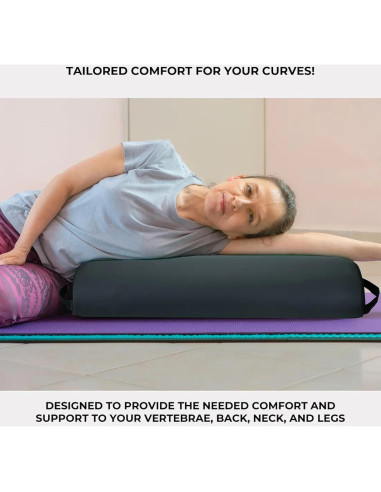 Almohada de Masaje Jumbo ForPro Negra 66x23 cm Resistente al Aceite