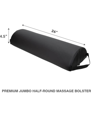 Almohada de Masaje Jumbo ForPro Negra 66x23 cm Resistente al Aceite