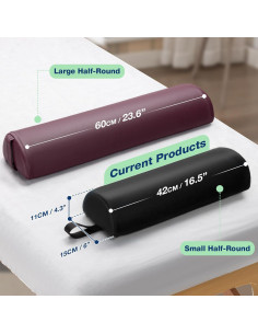 Cojín de Masaje Noverlife Media Luna 43x15cm Cuero PU 2