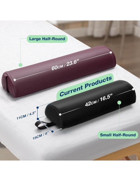 Cojín de Masaje Noverlife Media Luna 43x15cm Cuero PU