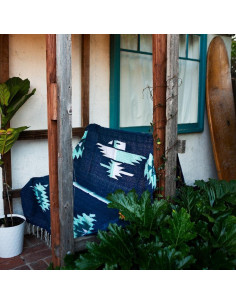 Manta Mexicana Thunderbird WP West Path 203x127cm Azul 2