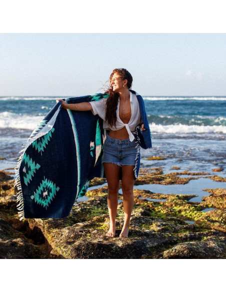 Manta Mexicana Thunderbird WP West Path 203x127cm Azul