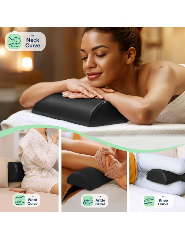 Cojín de Masaje Noverlife Media Luna 43x15cm Cuero PU