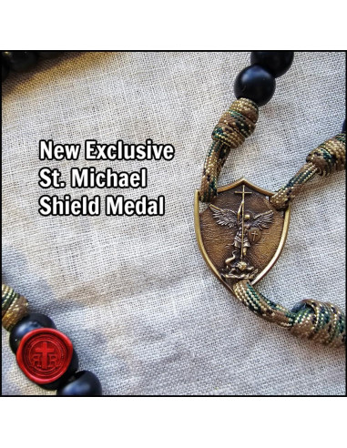 Rosario de Paracord Militar Rugged Rosaries 53 cm Hecho a Mano