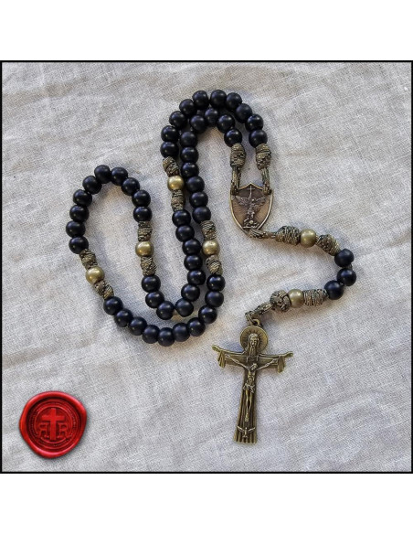 Rosario de Paracord Militar Rugged Rosaries 53 cm Hecho a Mano