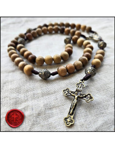 Rosario Católico Rugged Rosaries de Madera y Bronce 48.3 cm 2