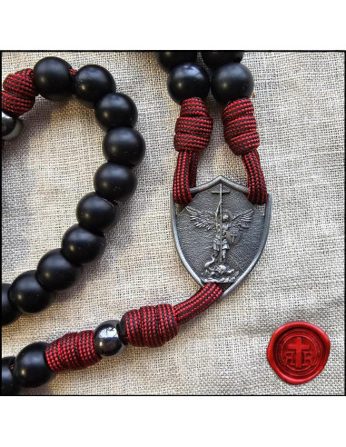 Rosario Católico Hecho a Mano Rugged Rosaries - Paracord Rojo