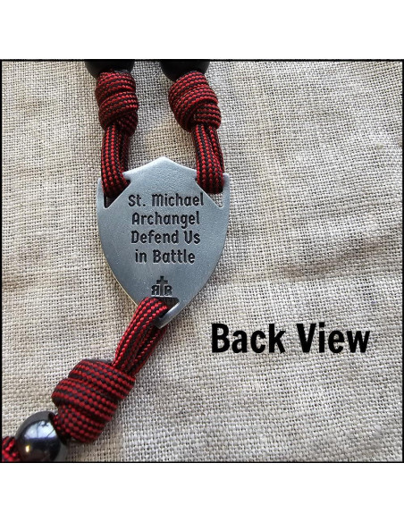 Rosario Católico Hecho a Mano Rugged Rosaries - Paracord Rojo