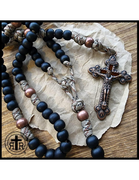 Rosario Militar de Paracord Rattlesnake - Rosarios Rústicos