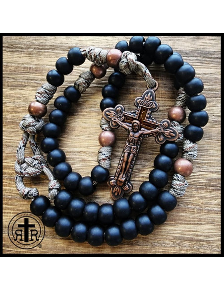 Rosario Militar de Paracord Rattlesnake - Rosarios Rústicos