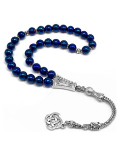 Cuentas de Oración Hematita Azul 8 mm - 33 Cuentas ALBATROSART