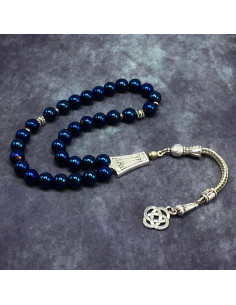 Cuentas de Oración Hematita Azul 8 mm - 33 Cuentas ALBATROSART 2