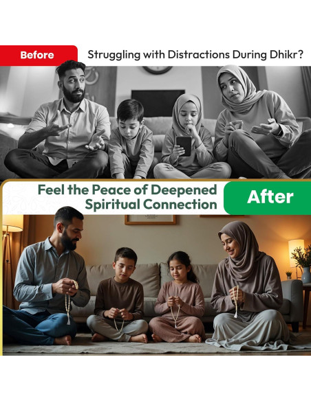 Tasbih de Madreperla Premium Genérico 33 Cuentas para Dhikr