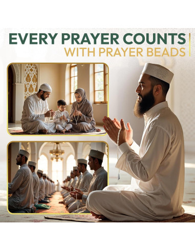 Tasbih de Madreperla Premium Genérico 33 Cuentas para Dhikr