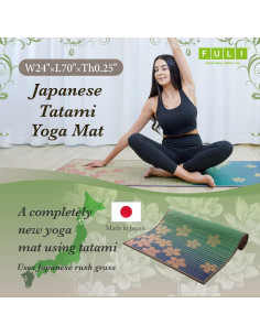 Estera de Yoga Tatami FULI Igusa 178x61 cm Antideslizante 2