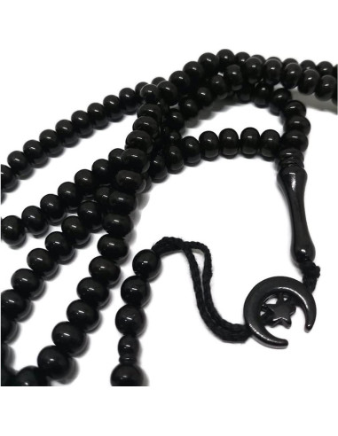 Tasbih de Oración Islámico 99 Cuentas AMN-303 8 mm Negro