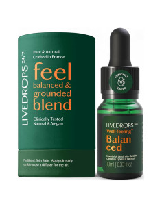 Aceite Esencial Balanceado Livedrops 10ml - Mandarina, Cardamomo, Ciprés, Pachulí