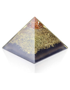Pirámide de Orgonita con Cristal de Tourmalina Negra - 14.3cm