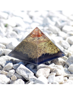 Pirámide de Orgonita con Cristal de Tourmalina Negra - 14.3cm 2