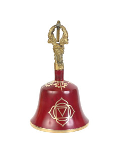 Campana Tibetana Rojo Chakra Raíz Incense Garden 14 cm