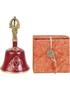 Campana Tibetana Rojo Chakra Raíz Incense Garden 14 cm 2