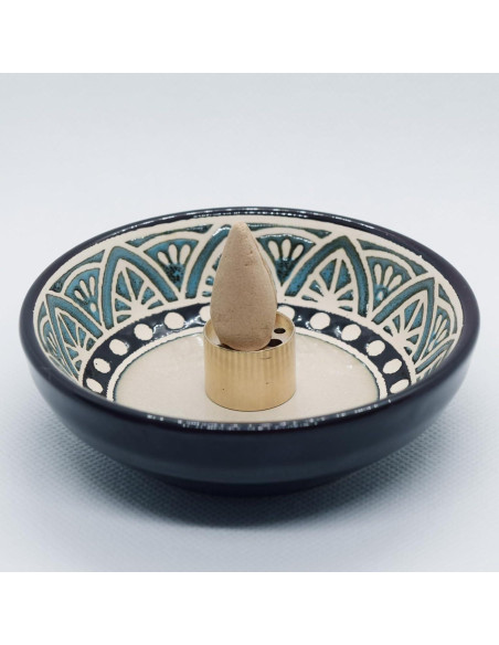 Soporte de Incienso de Cerámica PDDYIER Redondo 9.5cm