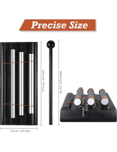 Trío de Campanas de Meditación Boao con Mazo y Bolsa 17.5 cm 2