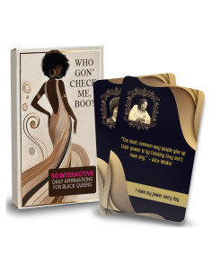 Tarjetas de Afirmación Momentum para Mujeres Negras - 50 Mensajes Positivos