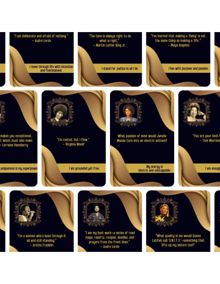 Tarjetas de Afirmación Momentum para Mujeres Negras - 50 Mensajes Positivos