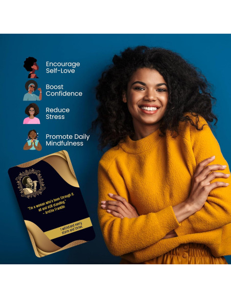 Tarjetas de Afirmación Momentum para Mujeres Negras - 50 Mensajes Positivos