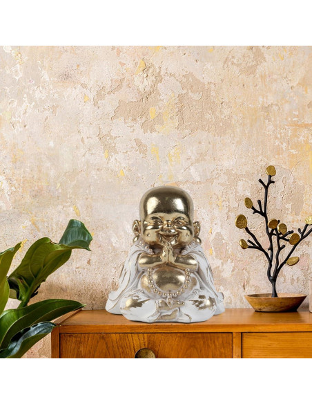 Estatua de Buda Maitreya Dorado 20.8 cm - Suoedd